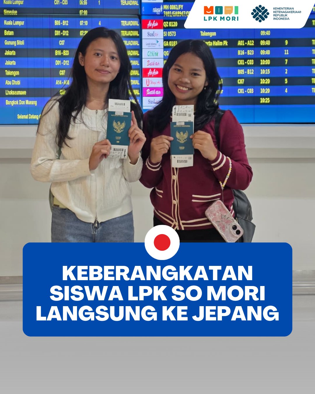 keberangkatan siswa ke Jepang