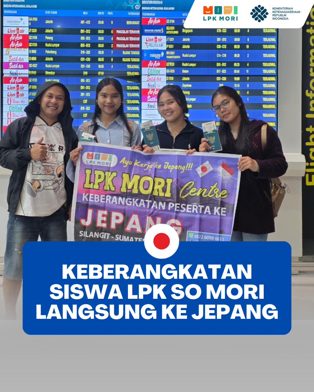 Keberangkatan ke Jepang