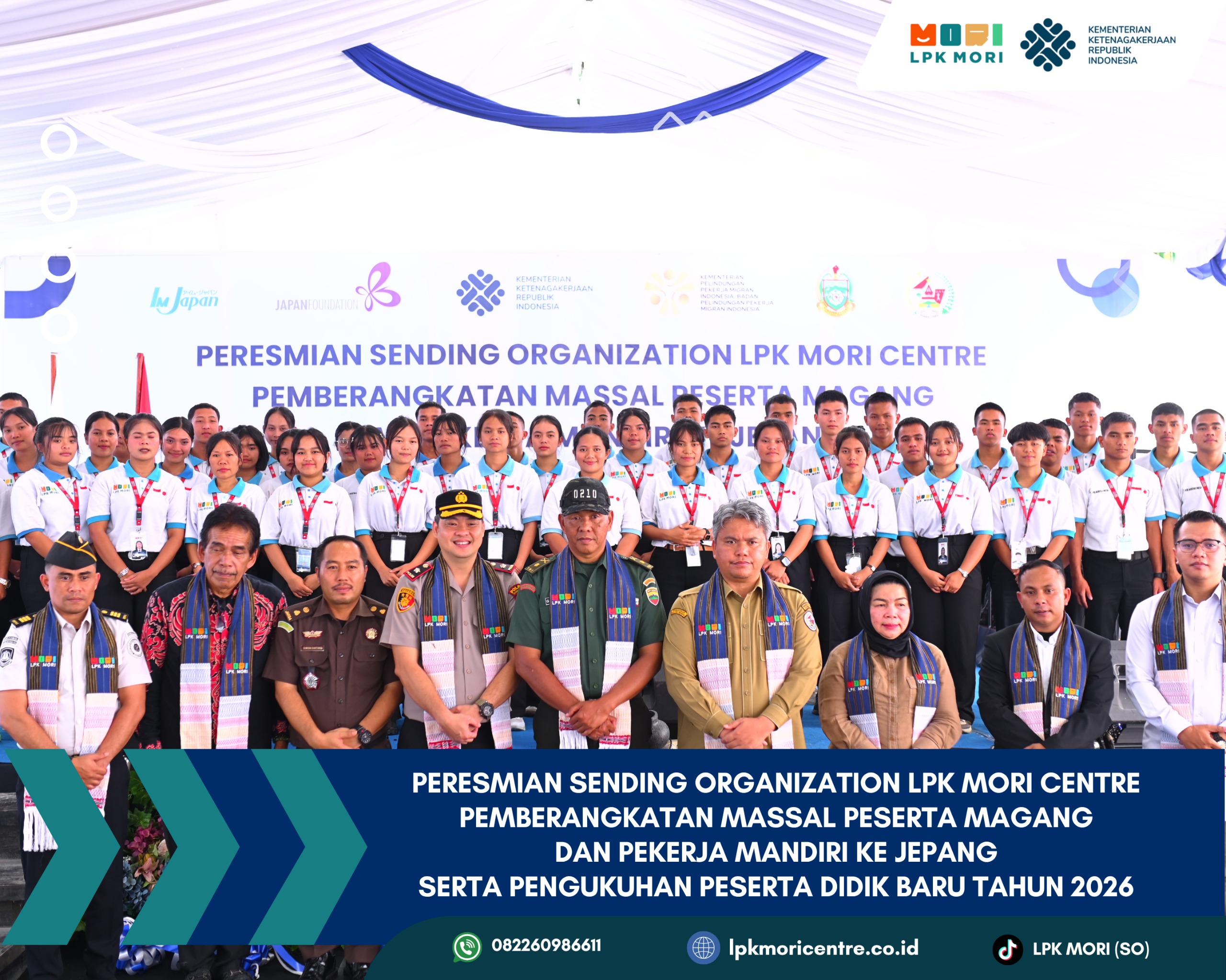 Acara peresmian So, keberangkatan Massal Peserta magang maupun Tg dan pengukuhan siswa baru.